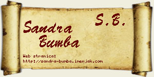 Sandra Bumba vizit kartica